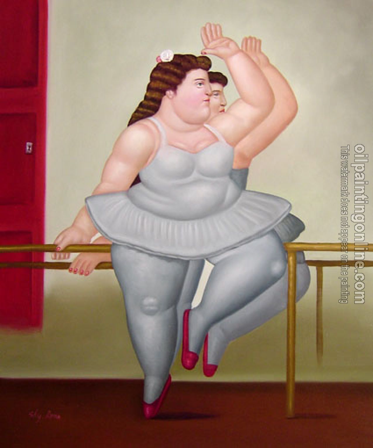 Botero, Fernando - Abstract oil painting.